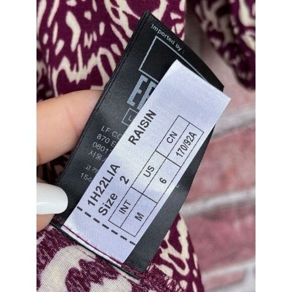 BA&SH Lia Pleated Printed Crepe mini dress size 6 - Picture 8 of 12